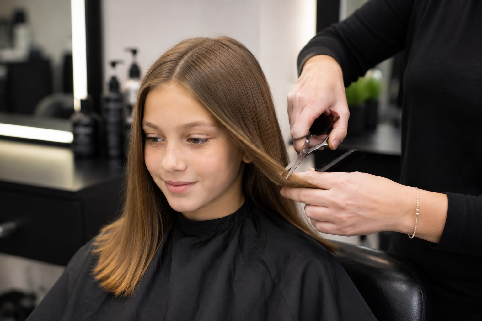 Junior haircut service at Newbyaan Hair Spa